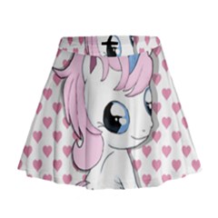 Baby Unicorn Mini Flare Skirt by Valentinaart