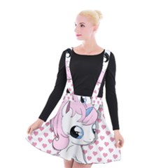 Baby Unicorn Suspender Skater Skirt by Valentinaart