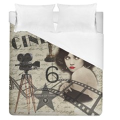 Vintage Cinema Duvet Cover (queen Size) by Valentinaart