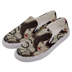 Vintage Cinema Men s Canvas Slip Ons by Valentinaart