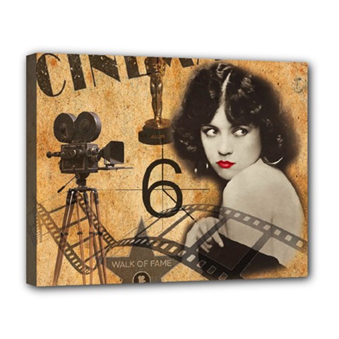 Vintage Cinema Canvas 14  X 11  by Valentinaart