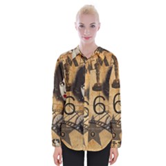 Vintage Cinema Womens Long Sleeve Shirt