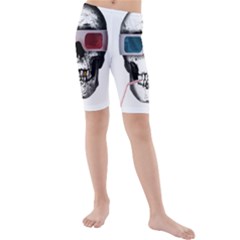 Cinema Skull Kids  Mid Length Swim Shorts by Valentinaart