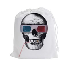 Cinema Skull Drawstring Pouches (xxl) by Valentinaart