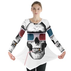 Cinema Skull Long Sleeve Tunic  by Valentinaart