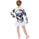 Cinema Skull Kids  Long Sleeve Velvet Dress View2