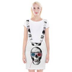 Cinema Skull Braces Suspender Skirt by Valentinaart