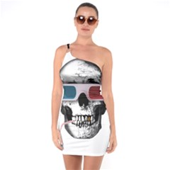 Cinema Skull One Soulder Bodycon Dress by Valentinaart