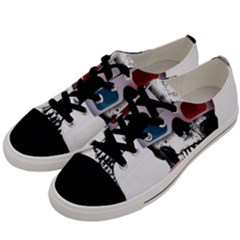 Cinema Skull Men s Low Top Canvas Sneakers by Valentinaart