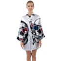 Cinema Skull Long Sleeve Kimono Robe View1