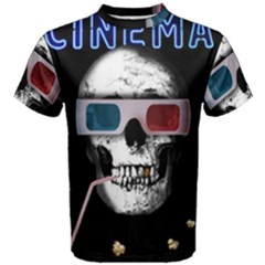 Cinema Skull Men s Cotton Tee by Valentinaart