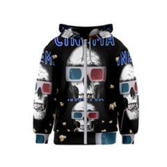 Cinema Skull Kids  Zipper Hoodie by Valentinaart