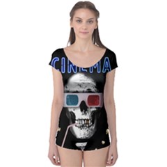 Cinema Skull Boyleg Leotard  by Valentinaart