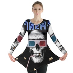 Cinema Skull Long Sleeve Tunic  by Valentinaart