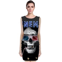 Cinema Skull Classic Sleeveless Midi Dress by Valentinaart