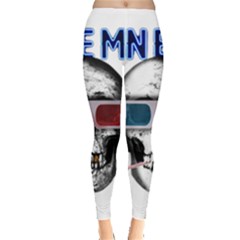 Cinema Skull Leggings  by Valentinaart