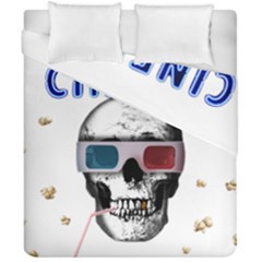 Cinema Skull Duvet Cover Double Side (california King Size) by Valentinaart