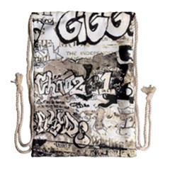 Graffiti Drawstring Bag (large) by Valentinaart