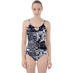 Graffiti Cut Out Top Tankini Set by Valentinaart