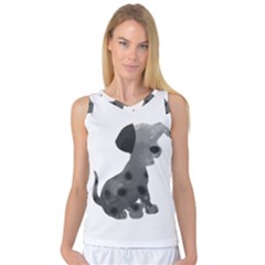 Dalmatian Inspired Silhouette Women s Basketball Tank Top by InspiredShadows