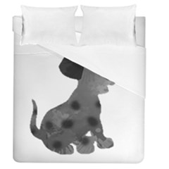 Dalmatian Inspired Silhouette Duvet Cover (queen Size) by InspiredShadows