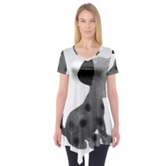 Dalmatian Inspired Silhouette Short Sleeve Tunic  by InspiredShadows