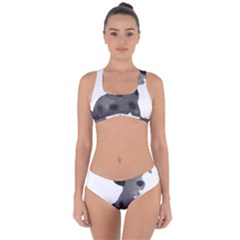 Dalmatian Inspired Silhouette Criss Cross Bikini Set by InspiredShadows