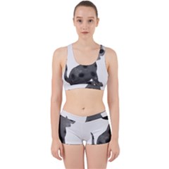 Dalmatian Inspired Silhouette Work It Out Sports Bra Set by InspiredShadows