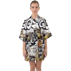 Cleopatra Quarter Sleeve Kimono Robe by Valentinaart