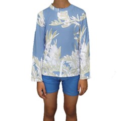 Nature Pattern Kids  Long Sleeve Swimwear by dflcprintsclothing