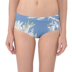 Nature Pattern Mid-waist Bikini Bottoms by dflcprintsclothing