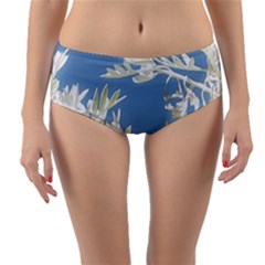 Nature Pattern Reversible Mid-waist Bikini Bottoms by dflcprintsclothing