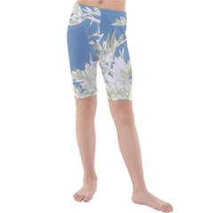 Nature Pattern Kids  Mid Length Swim Shorts