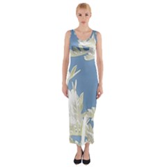 Nature Pattern Fitted Maxi Dress