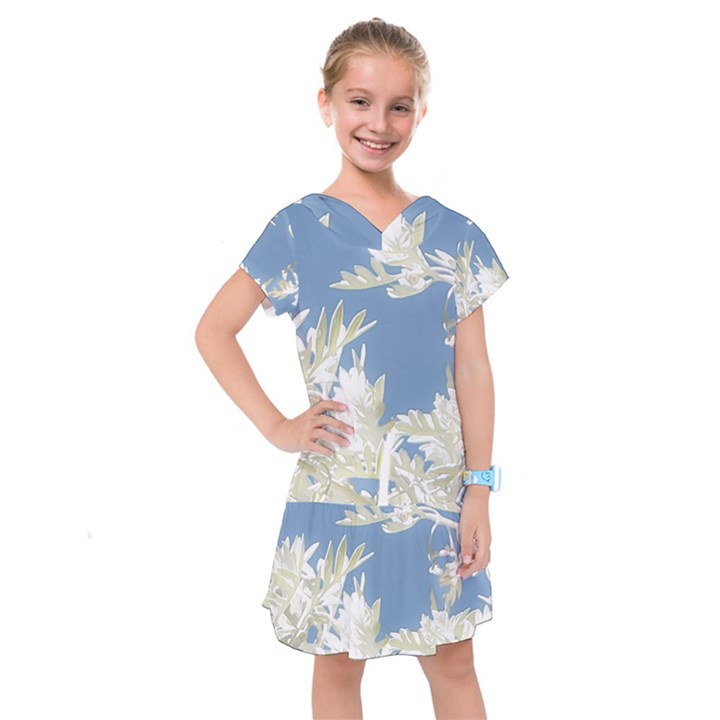 Nature Pattern Kids  Drop Waist Dress