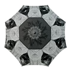 Beautiful Bnw Fractal Feathers For Major Motoko Golf Umbrellas by jayaprime