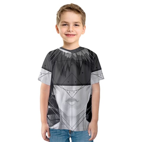 Beautiful Bnw Fractal Feathers For Major Motoko Kids  Sport Mesh Tee by jayaprime