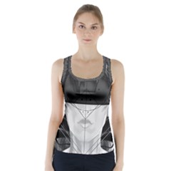 Beautiful Bnw Fractal Feathers For Major Motoko Racer Back Sports Top by jayaprime