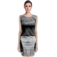 Beautiful Bnw Fractal Feathers For Major Motoko Sleeveless Velvet Midi Dress by jayaprime