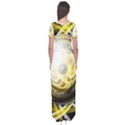 Incredible Eye of a Yellow Construction Robot Short Sleeve Maxi Dress View2