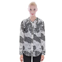 Stone Dragon Camouflage Womens Long Sleeve Shirt