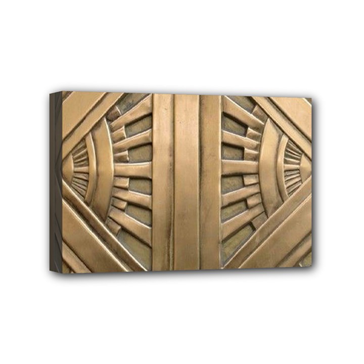 Art deco gold door Mini Canvas 6  x 4 