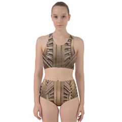 Art Deco Gold Door Racer Back Bikini Set by NouveauDesign