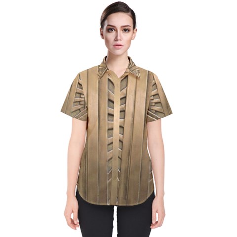 Art Deco Gold Door Women s Short Sleeve Shirt by NouveauDesign