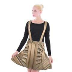 Art Deco Gold Door Suspender Skater Skirt by NouveauDesign