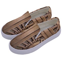 Art Deco Gold Door Kids  Canvas Slip Ons by NouveauDesign