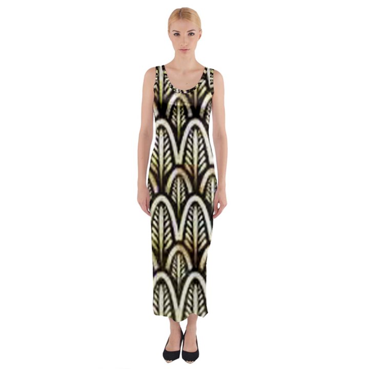 art deco Fitted Maxi Dress