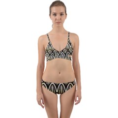 Art Deco Wrap Around Bikini Set