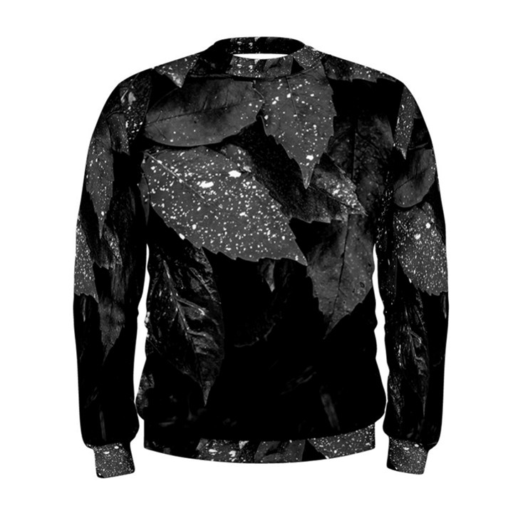 Black and White Leaves Photo Men s Sweatshirt