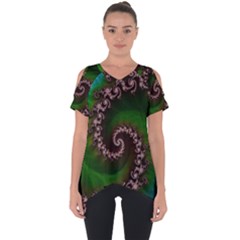 Benthic Saltlife Fractal Tribute For Reef Divers Cut Out Side Drop Tee by jayaprime